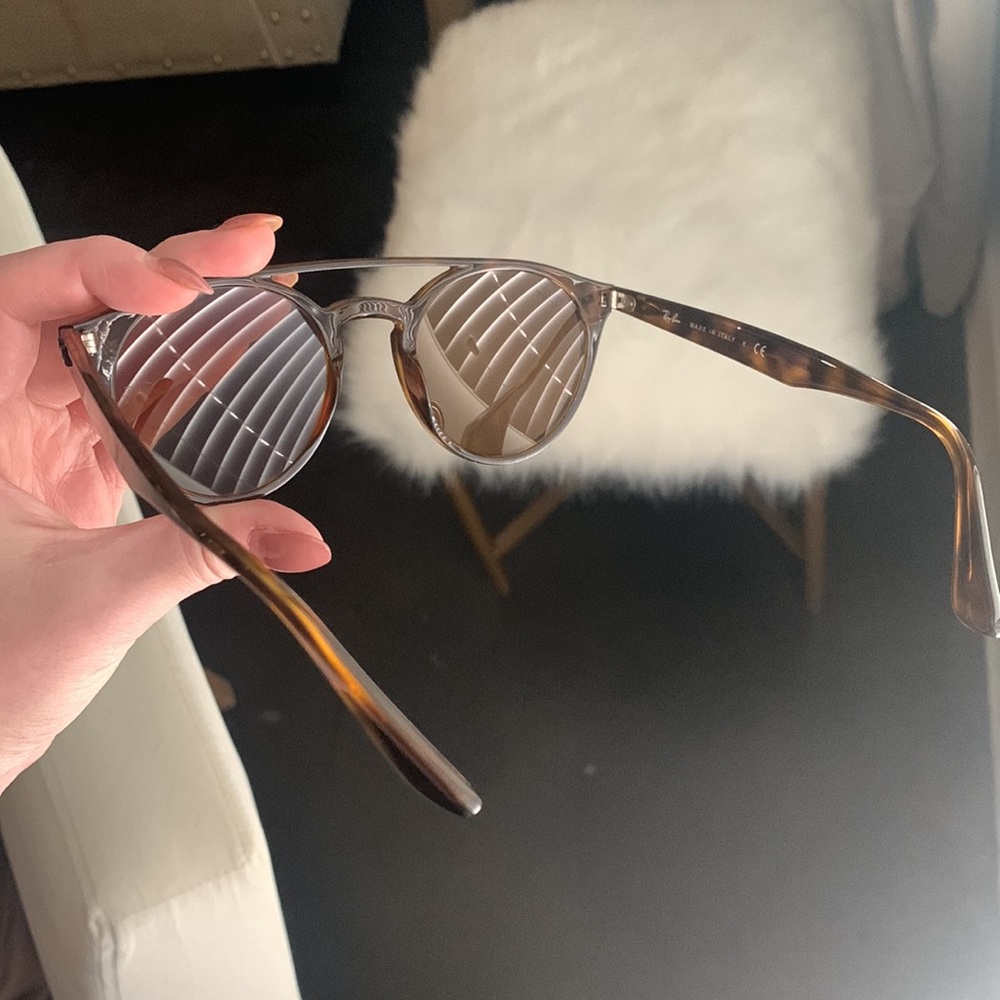 Ray Ban Round Brow Bar Sunglasses - Picture 7 of 11